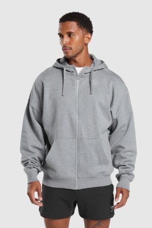 Essential Oversized Zip Up Hoodie