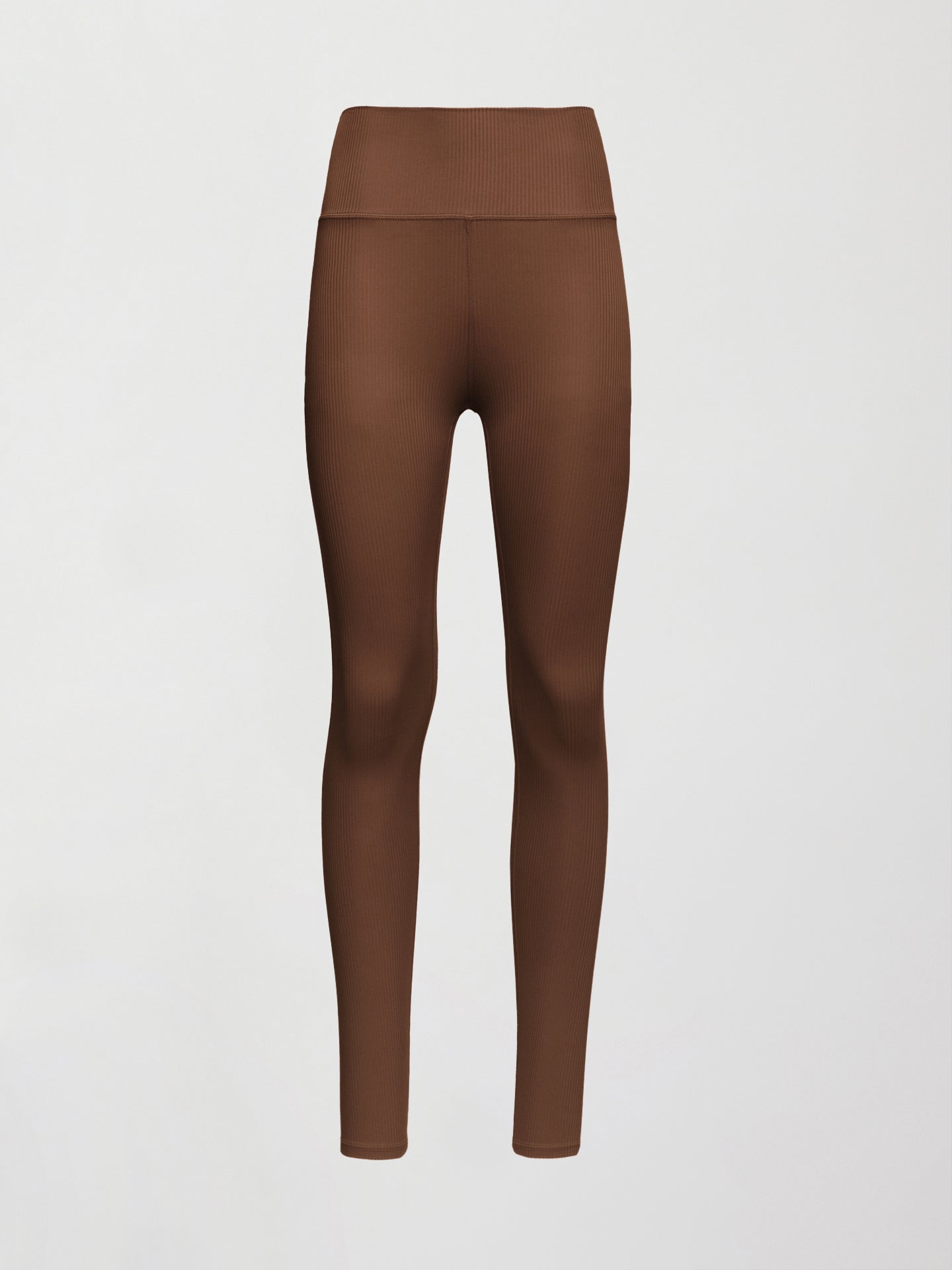 High Rise Legging in Ribbed Melt - Cocoa Brown - Image 7