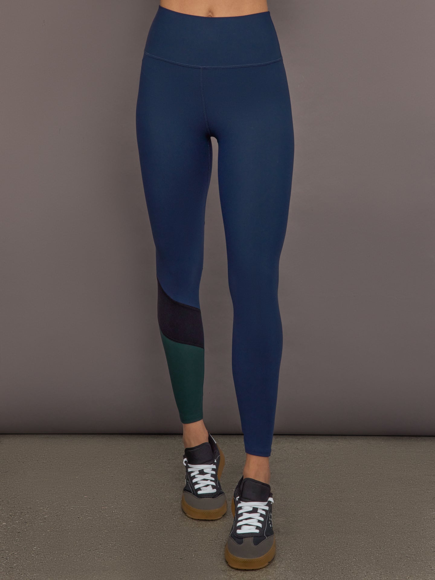 Colorblock Legging in Melt - Navy/Black/Forest - Image 3