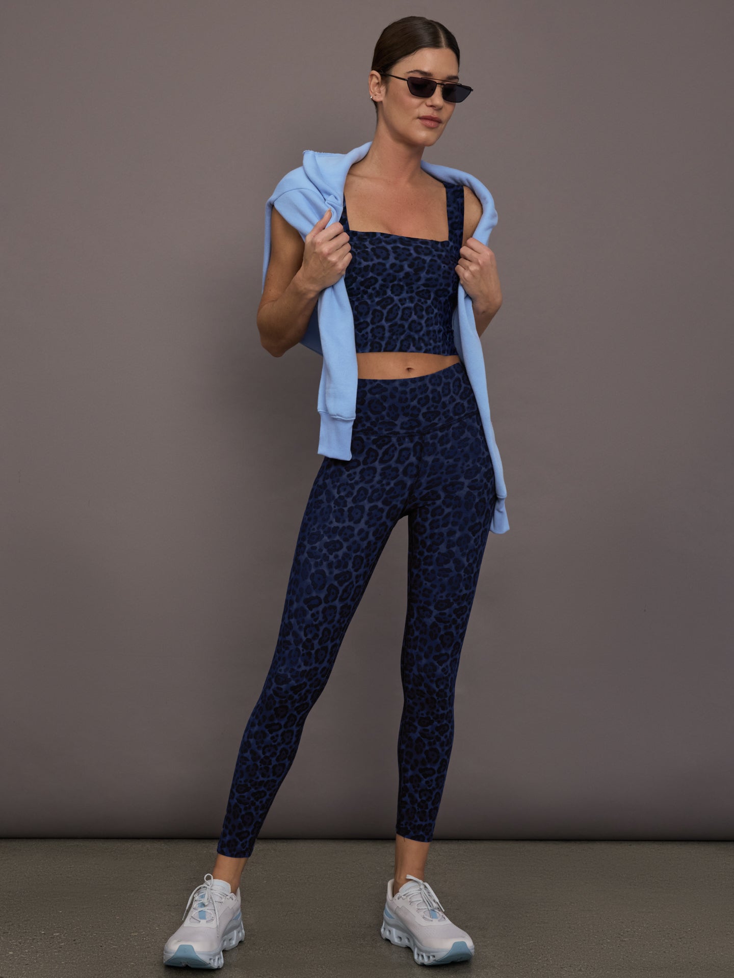 High Rise Legging in Melt - Navy Leopard - Image 6
