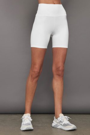Biker Short in Melt - White
