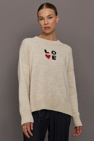 Boyfriend Love Squared Sweater - Natural