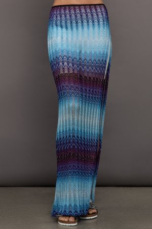 Long Skirt - Multi Blue