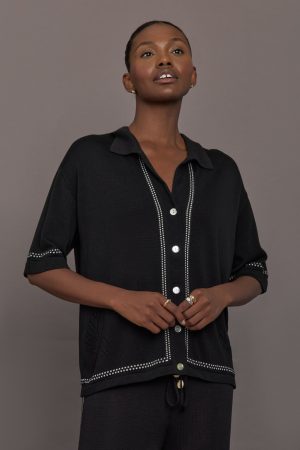 The Coco Knit Shirt - Ink